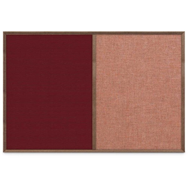 Slim Style Indoor Enclosed Corkboard, 24", UV502SC-BRONZE-SURF
